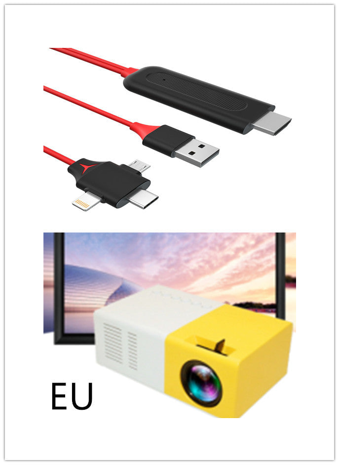 Proyector portátil 3D HD LED Cine en casa HDMI compatible con USB de audio Proyector YG300 Mini proyector
