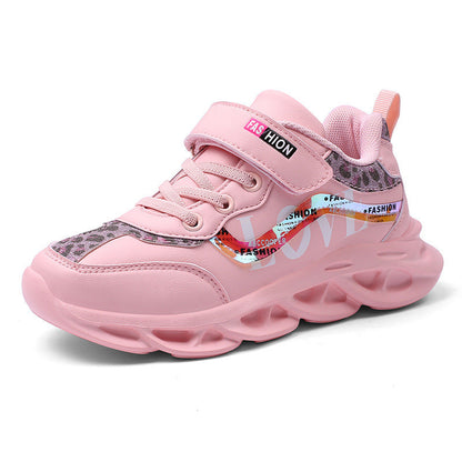 Fashion Color Matching Children's Running Shoes Net Red Shoes