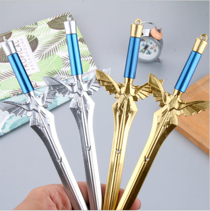Angel Wing Sword Gel Pen Gold Silver Sword Black Gel Pen