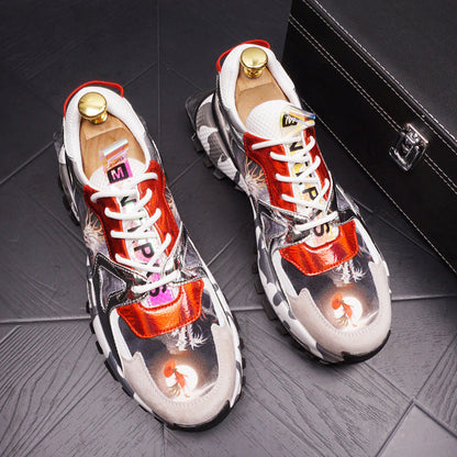 Personalized Thick-Soled Sports Casual Shoes With Increased Men's Shoes