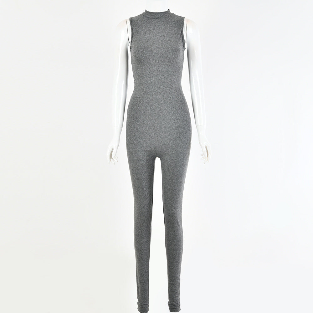 Nouvelle Collection Automne-Hiver, Combinaison Femme Sexy Moulante Sans Manches Style Européen et Américain
