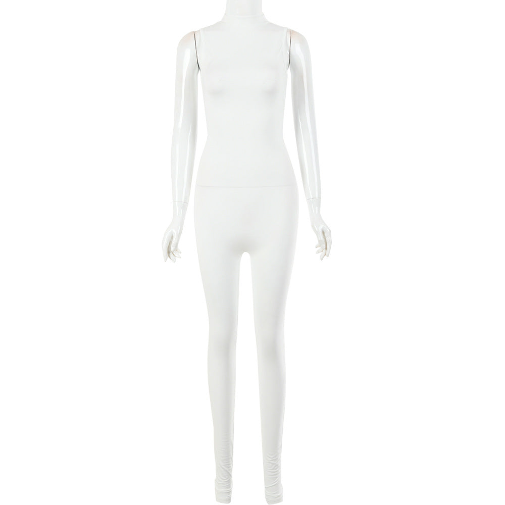 Nouvelle Collection Automne-Hiver, Combinaison Femme Sexy Moulante Sans Manches Style Européen et Américain