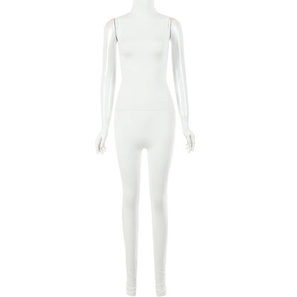 Nouvelle Collection Automne-Hiver, Combinaison Femme Sexy Moulante Sans Manches Style Européen et Américain