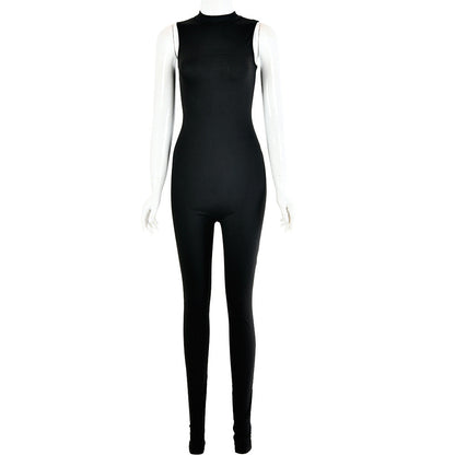 Nouvelle Collection Automne-Hiver, Combinaison Femme Sexy Moulante Sans Manches Style Européen et Américain