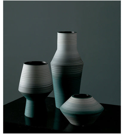 Art Soft Decoration Hotel Model Room Living Room Handmade Ceramic Vase