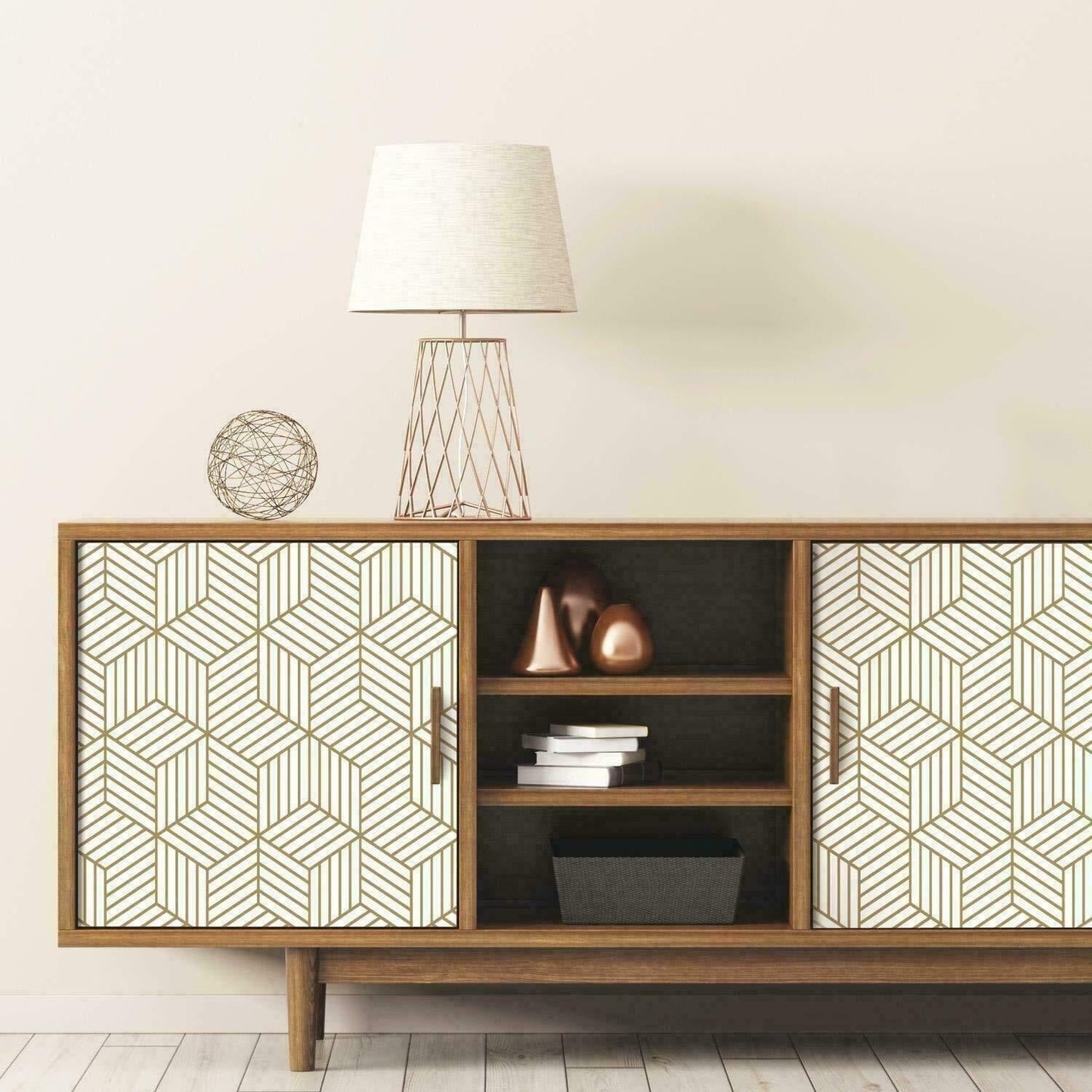 Hexagon Contact Paper Removable Peel and Stick Wallpaper Self Adhesive