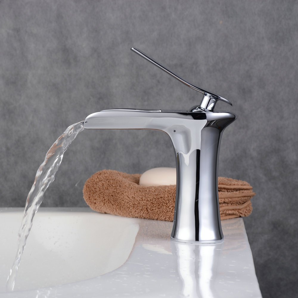Waterfall Bathroom Sink Faucet