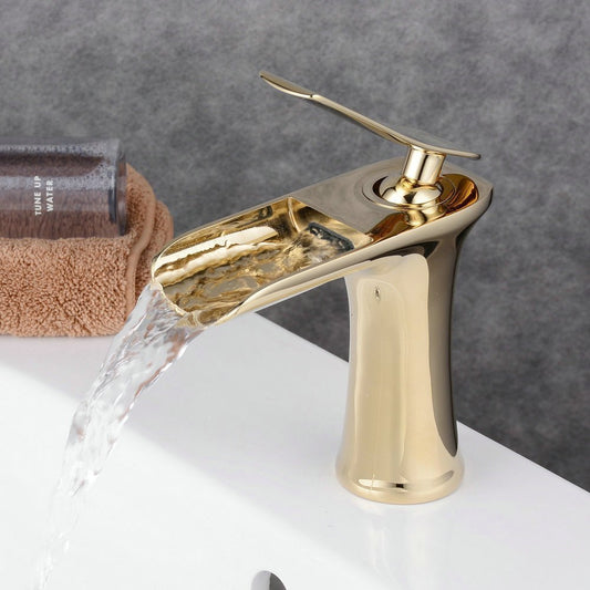 Waterfall Bathroom Sink Faucet