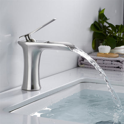 Waterfall Bathroom Sink Faucet