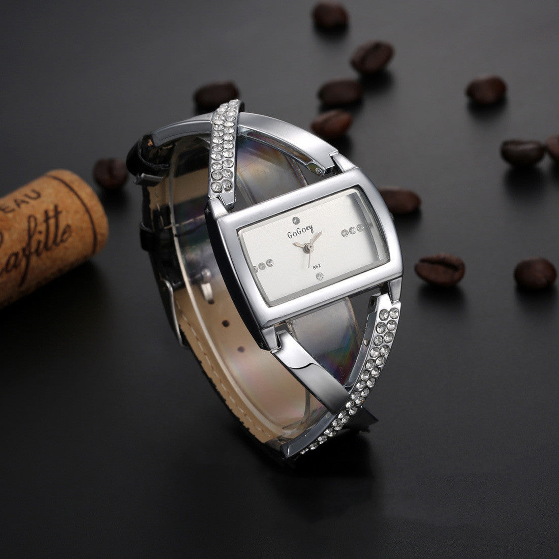 Montre Personnalisée Bracelets en Cuir Montre-Bracelet Homme Chic Style Roman