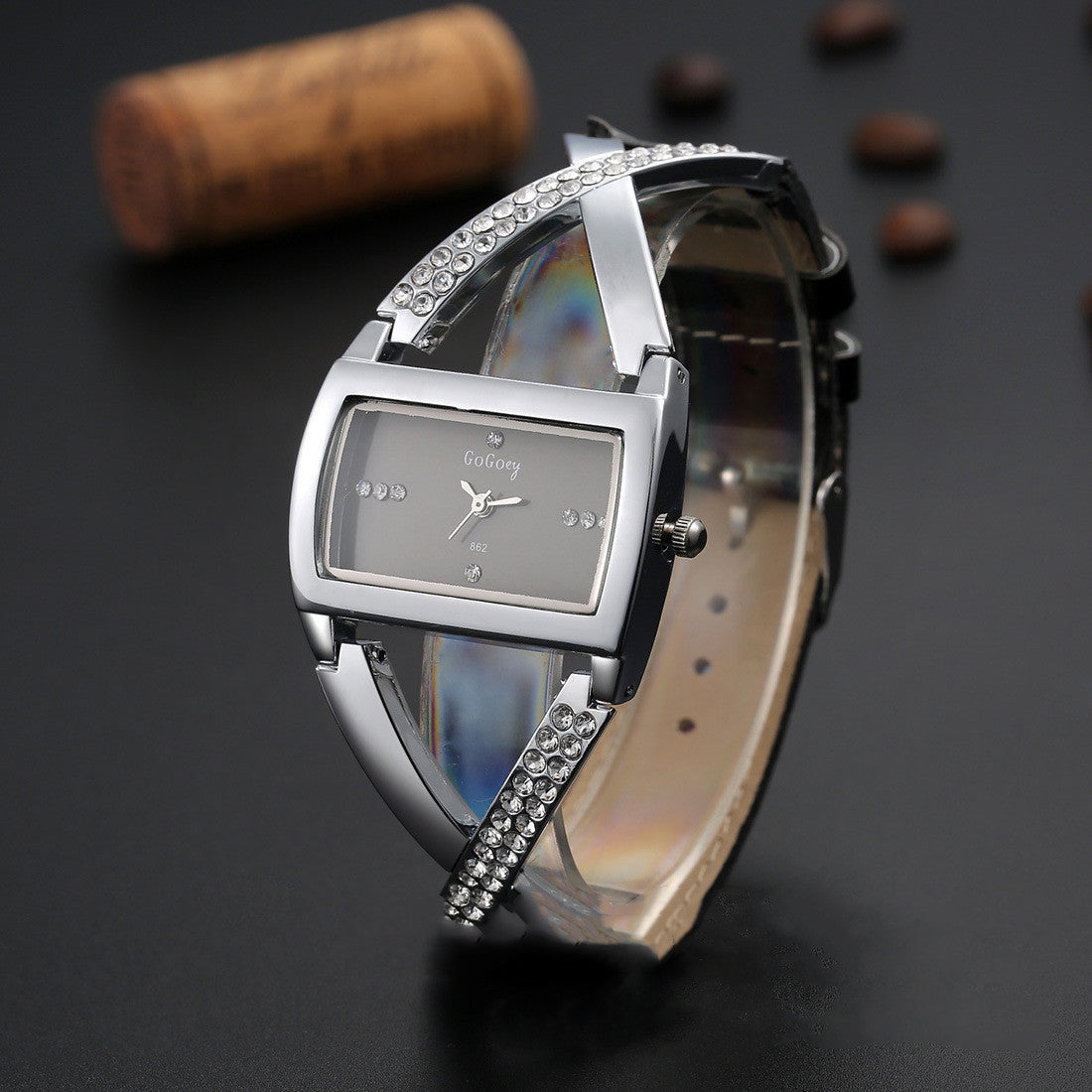 Montre Personnalisée Bracelets en Cuir Montre-Bracelet Homme Chic Style Roman