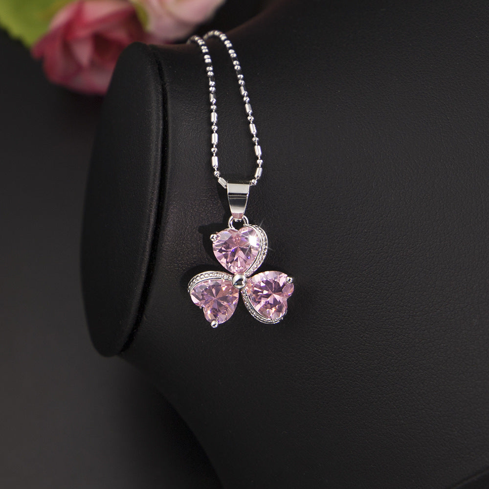 Women's Clover Zircon Jewelry Set