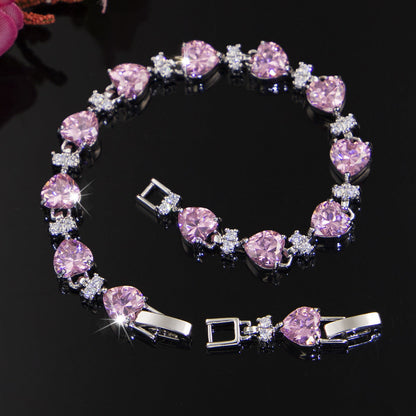 Women's Clover Zircon Jewelry Set