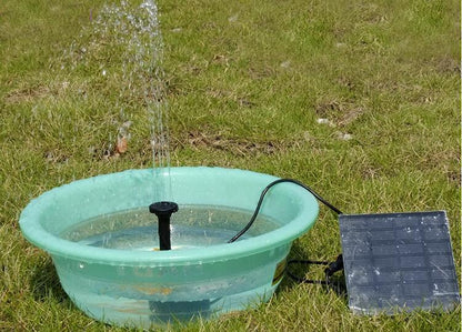 Fontaine d'eau solaire pour piscine de jardin, pulvérisateur d'eau avec pompe et 3 têtes de pulvérisation