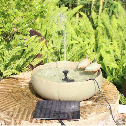 Fontaine d'eau solaire pour piscine de jardin, pulvérisateur d'eau avec pompe et 3 têtes de pulvérisation