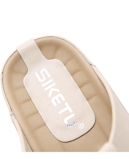 Sandals Women's Cross-Border Metal Plus Size Casual Maternity Slippers