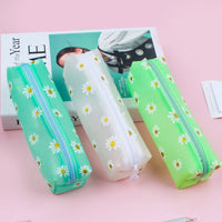 Bolsa de almacenamiento transparente de cosméticos Daisy para niña Tpv Estuche para lápices de estudiante