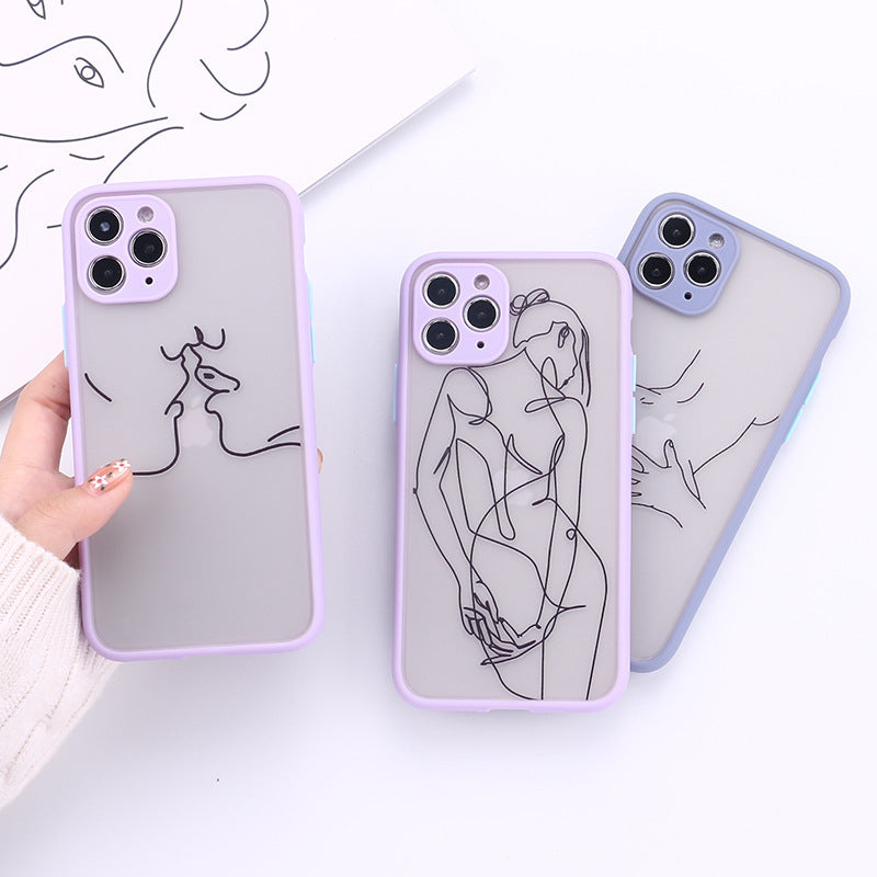 Printed TPU iPhone Case – 18 Pattern Options | Full-Coverage Skin-Feel Cover | iPhone 7–12