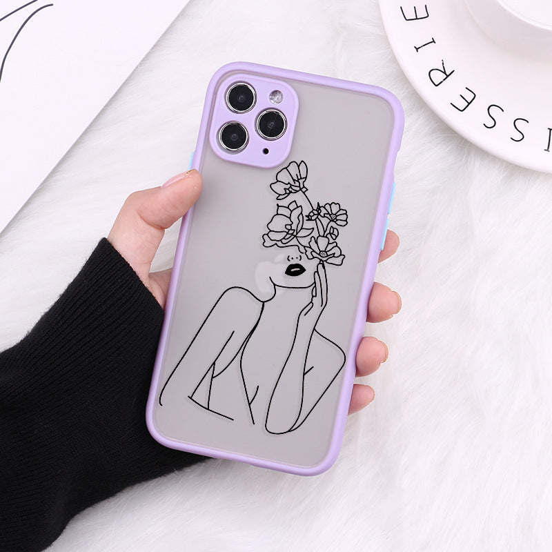 Printed TPU iPhone Case – 18 Pattern Options | Full-Coverage Skin-Feel Cover | iPhone 7–12