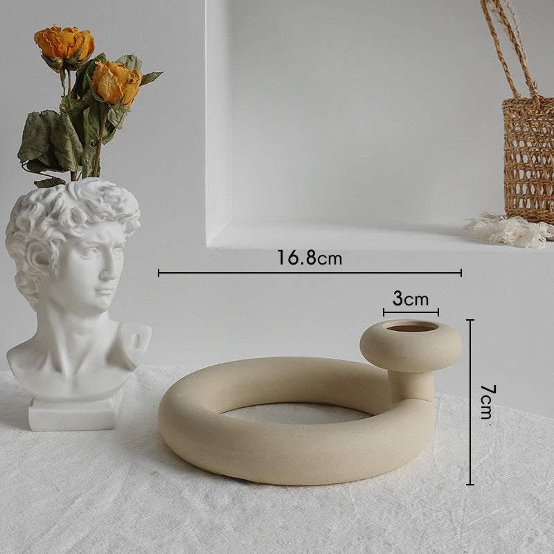 Vase en céramique simple pour fleurs séchées, décoration d'intérieur, ornement de salon, vases d'art.