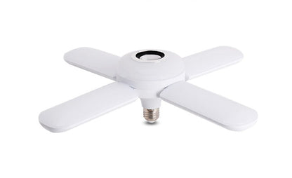 Lampe LED Bluetooth musicale en forme de trèfle à quatre feuilles, intelligente et colorée, ampoule pliable, luminaire de plafond déformable avec télécommande