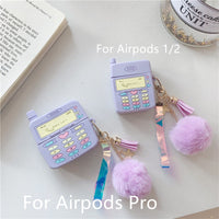 Anti-Drop Silicone AirPods Case with Fur Ball Pendant