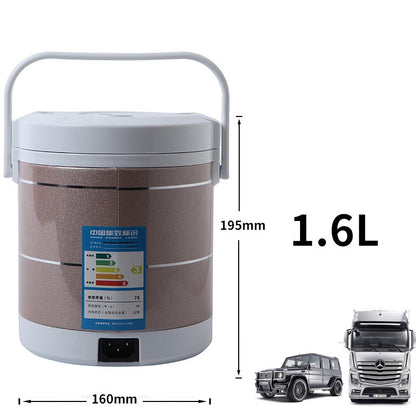 Mini cuiseur à riz 12V 24V 1.6L, cocotte électrique pour voiture et camion, pour soupe et riz