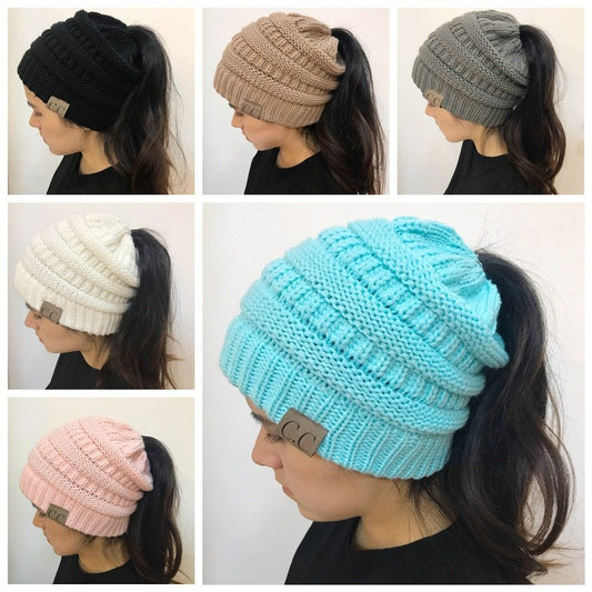 Bonnet en tricot extensible pour femme et jeune fille