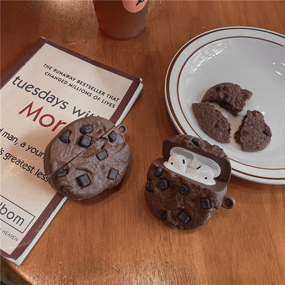 Compatible with Apple, Simulation Chocolate Chip Cookie Airpods Protective Cover