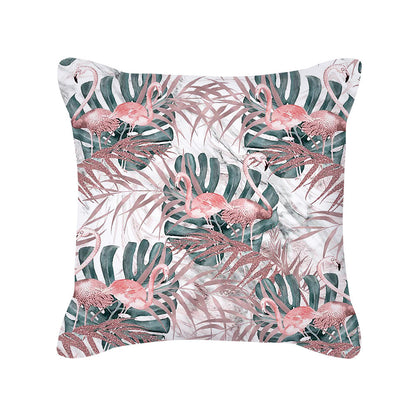 Housse de Coussin Carrée Géométrique Rose Doré Style Nordique