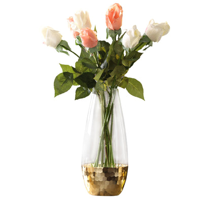 Nordic Modern Minimalist Light Luxury Carved Ground Glass Vase Decoration Table Flower Arrangement Hydroponic Flower Device