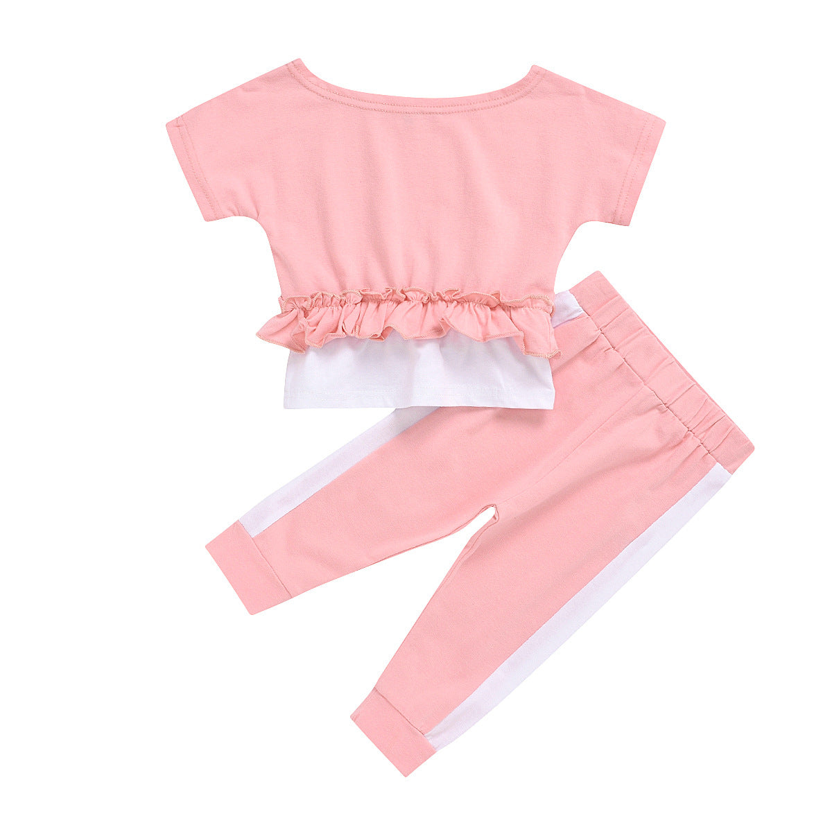 Ensemble pantalon couture avec haut à grande encolure pour filles fashion