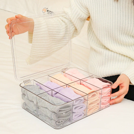 Boîte de rangement de sous-vêtements à compartiments pour garde-robe