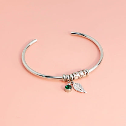 European and American Twelve Birthday Stone Lettering Bead Bracelet