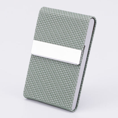 Caja de cigarrillos gruesa de acero inoxidable para hombre, de moda de negocios, pegatina antipresión, caja de regalo de PU para oficina