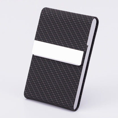 Caja de cigarrillos gruesa de acero inoxidable para hombre, de moda de negocios, pegatina antipresión, caja de regalo de PU para oficina