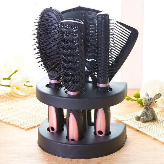 Juego de peines para cortar el pelo de mujer y hombre, espejo de maquillaje con secador de pelo, juego de peines especiales para peinar y dar volumen para mujeres