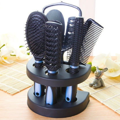 Juego de peines para cortar el pelo de mujer y hombre, espejo de maquillaje con secador de pelo, juego de peines especiales para peinar y dar volumen para mujeres