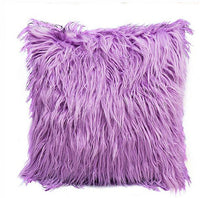 Housse de coussin en peluche imitation laine, style simple, tendance, dégradé, vente en gros.