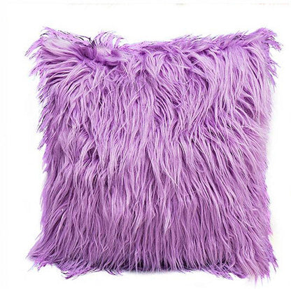 Housse de coussin en peluche imitation laine, style simple, tendance, dégradé, vente en gros.