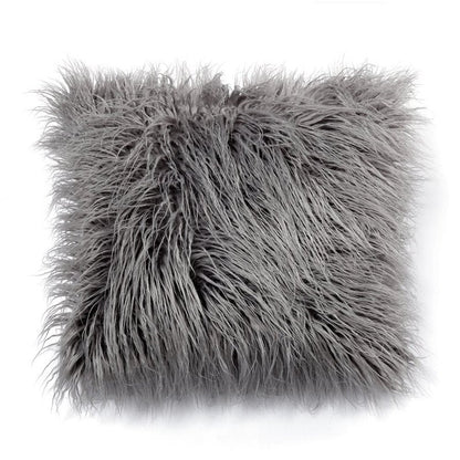 Housse de coussin en peluche imitation laine, style simple, tendance, dégradé, vente en gros.