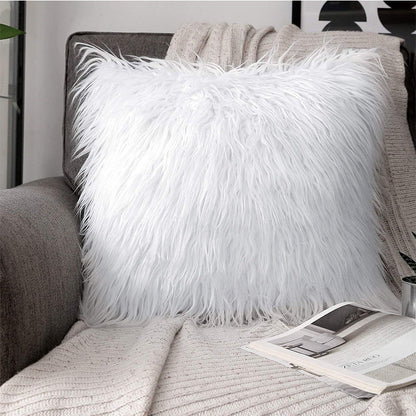 Housse de coussin en peluche imitation laine, style simple, tendance, dégradé, vente en gros.