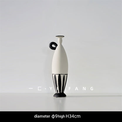 Ins Modern Handmade Ceramic Flower Vase Decoration Hotel Club B&B Soft Decoration Nordic Soft Decoration