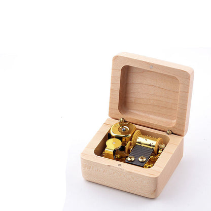 Caja de música de madera DIY Caja de música Ciudad del cielo Fotos con letras personalizadas Para niños y niñas, amigos y regalos de cumpleaños para niños