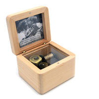 Caja de música de madera DIY Caja de música Ciudad del cielo Fotos con letras personalizadas Para niños y niñas, amigos y regalos de cumpleaños para niños