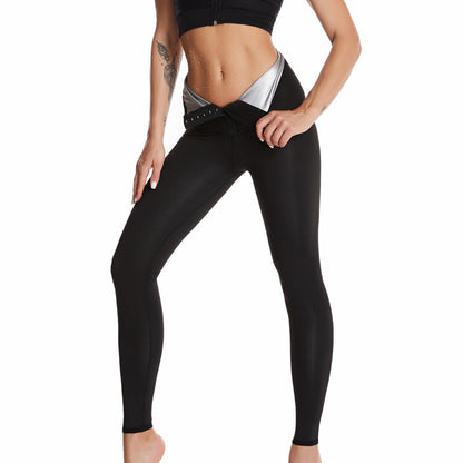 Women s Ninth Yoga Pants With Silver Coating Sweatpants