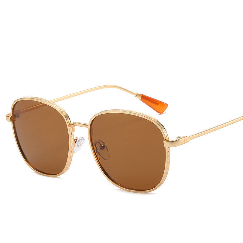 Lunettes de soleil personnalisées Mode Métal Épaisses Gravées