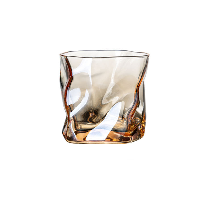 Verre à vin irrégulier de style européen créatif, idéal pour le bar, la bière, le whisky, les jus et les fêtes à la maison.