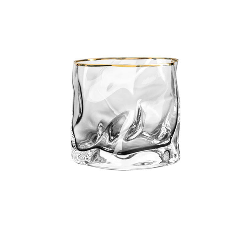 Verre à vin irrégulier de style européen créatif, idéal pour le bar, la bière, le whisky, les jus et les fêtes à la maison.
