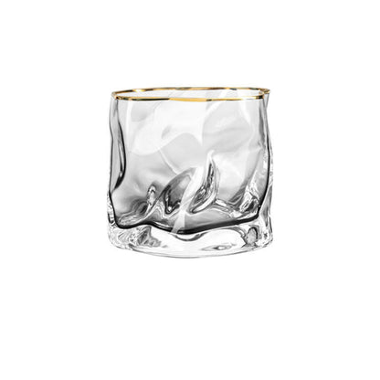 Verre à vin irrégulier de style européen créatif, idéal pour le bar, la bière, le whisky, les jus et les fêtes à la maison.